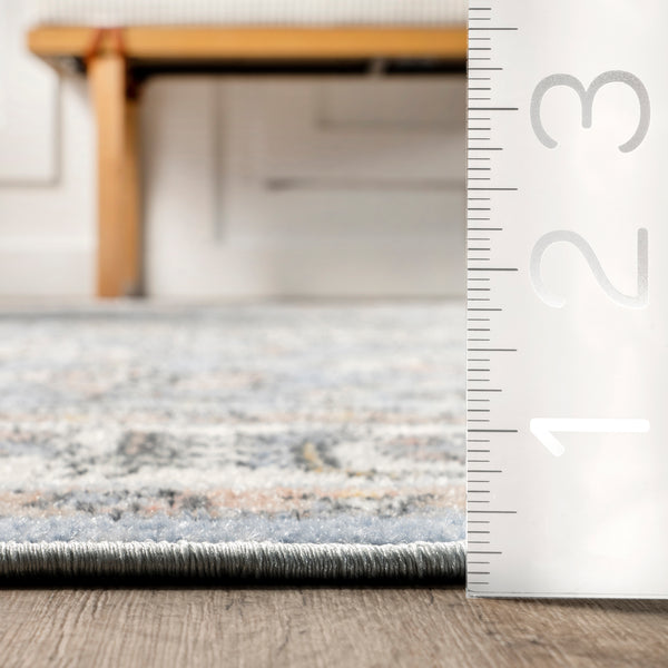 Nuloom Valencia Traditional Persian Machine Washable Area Rug Blue