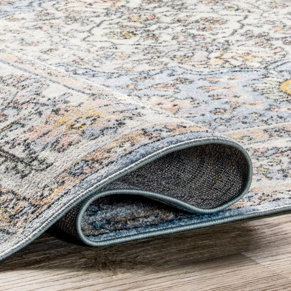 Nuloom Valencia Traditional Persian Machine Washable Area Rug Blue