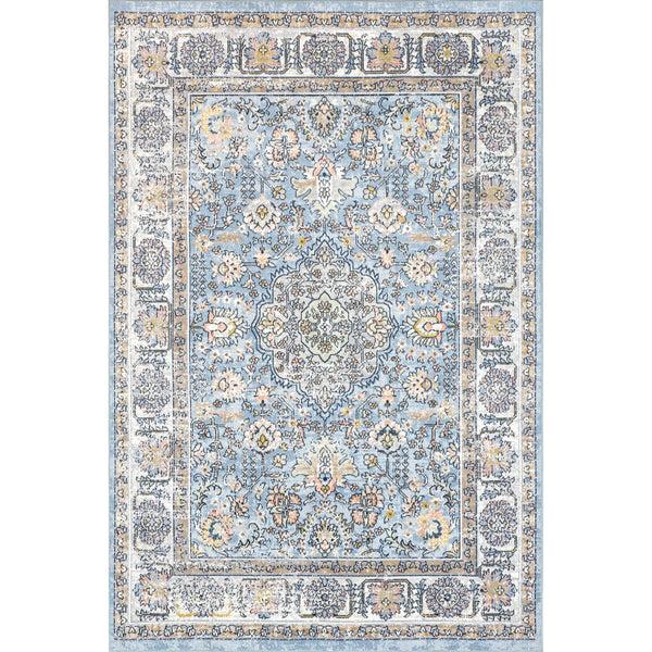 nuloom Valencia Traditional Persian Machine Washable Area Rug Blue