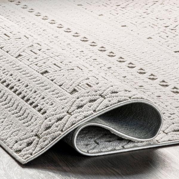 Nuloom Valerie Textured Geometric Tribal Indoor/Outdoor Area Rug Gray