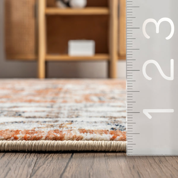Nuloom Vanesa Transitional Medallion Fringe Area Rug Rust