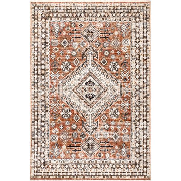 nuloom Vanesa Transitional Medallion Fringe Area Rug Rust