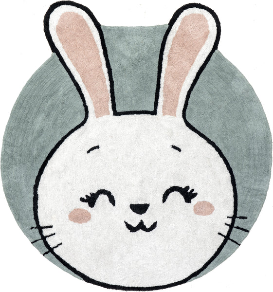 nuloom Vera Bunny Machine Washable Kids Area Rug Gray