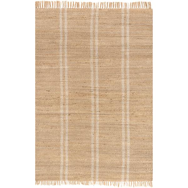 nuloom Vicky Striped Jute Blend Tasseled Area Rug Natural