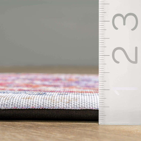 Nuloom Vintage Medallion Anti Fatigue Kitchen Or Laundry Room Comfort Mat Rust