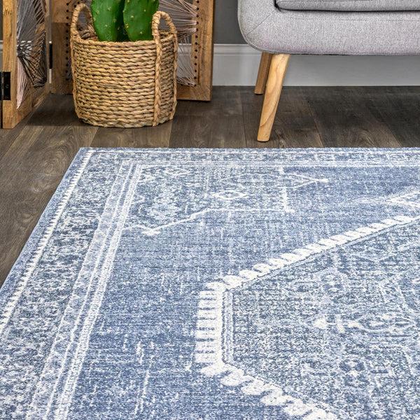 Nuloom Vintage Persian Distressed Isla Area Rug Blue