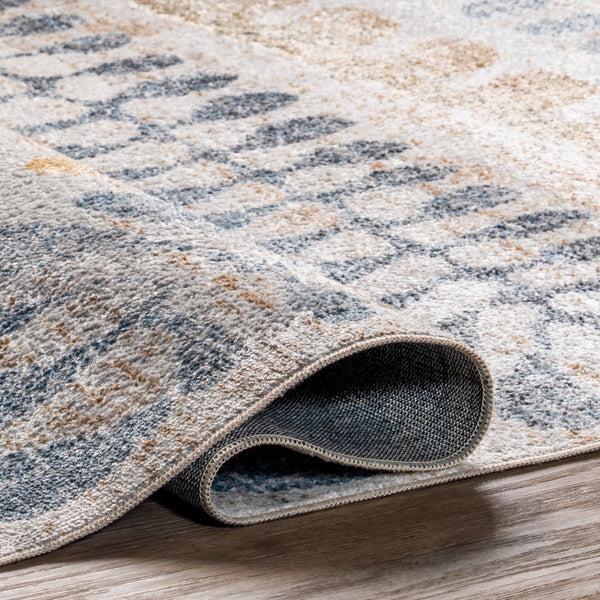 Nuloom Virginie Floral Machine Washable Area Rug Beige