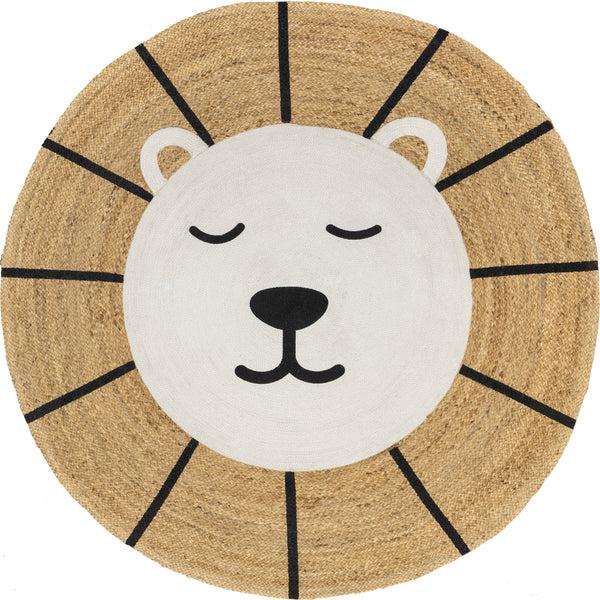 nuloom Waverly Lion Handwoven Kids Jute Area Rug Natural