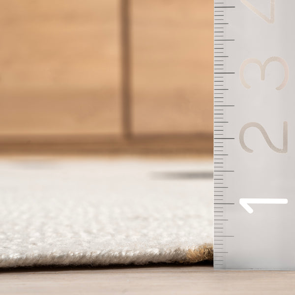 Nuloom Weylyn Monkey Handwoven Kids Jute Area Rug Ivory