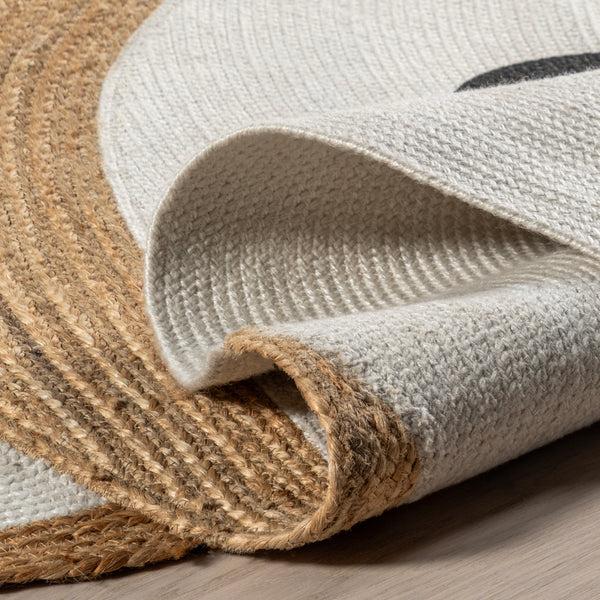 Nuloom Weylyn Monkey Handwoven Kids Jute Area Rug Ivory