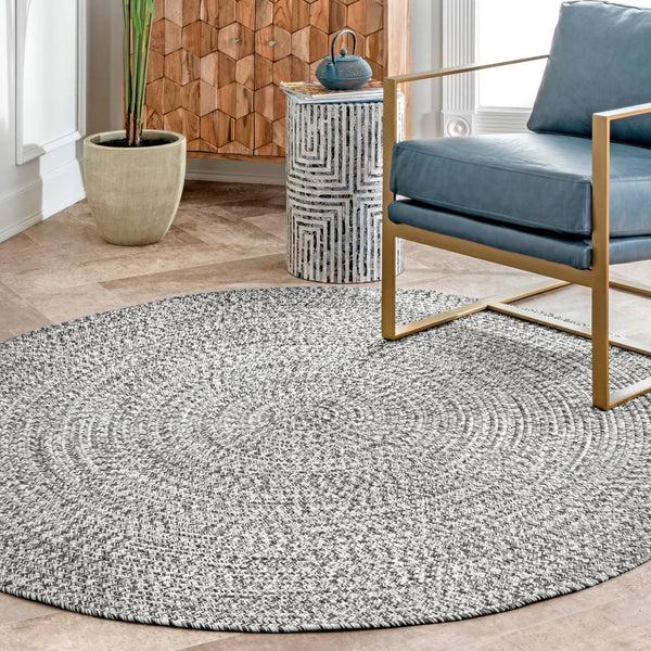 Nuloom Wynn Braided Indoor/Outdoor Area Rug Salt And Pepper