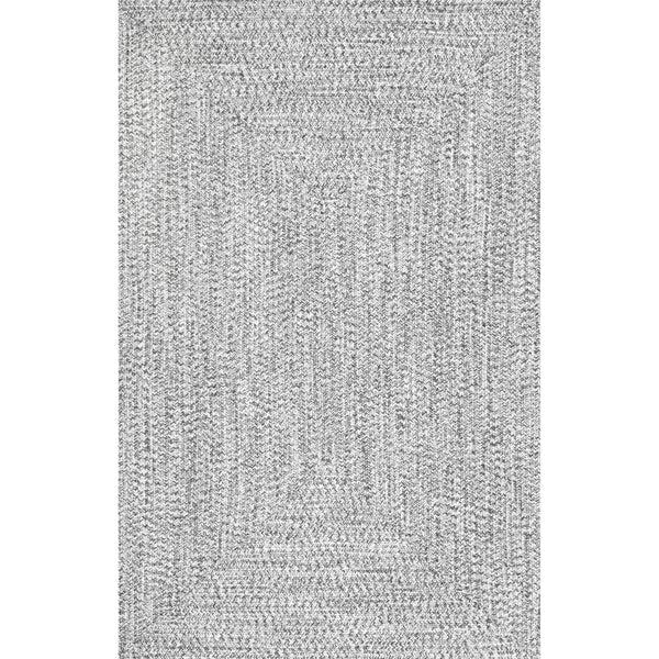 nuloom Wynn Braided Indoor/Outdoor Area Rug Salt and Pepper