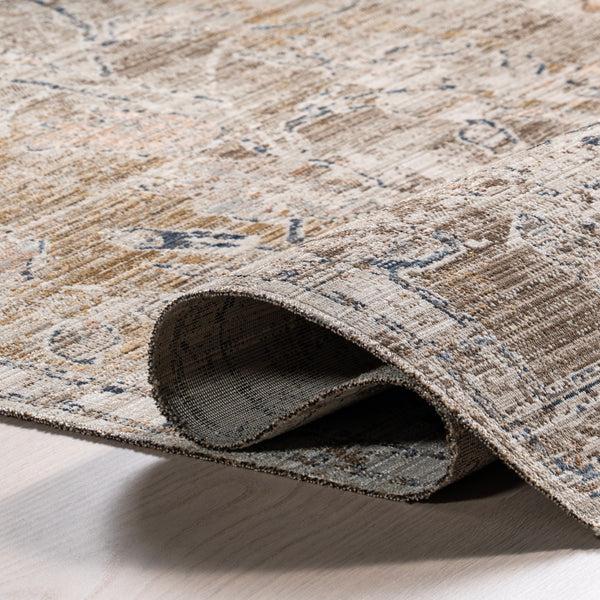 Nuloom Zenni Vintage Floral Indoor/Outdoor Machine Washable Area Rug Beige