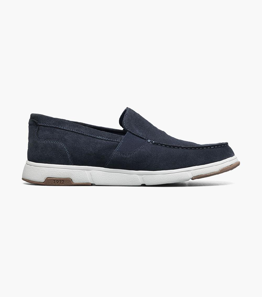 Nunn Bush Luca Suede Moc Toe Venetian Slip On