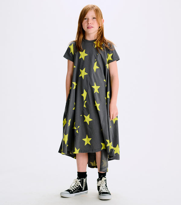 Nununu 360 Star Dress Graphite/hot Lime