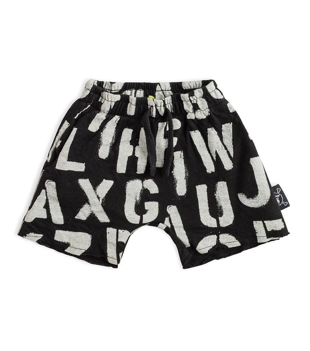 nununu abc soft shorts black