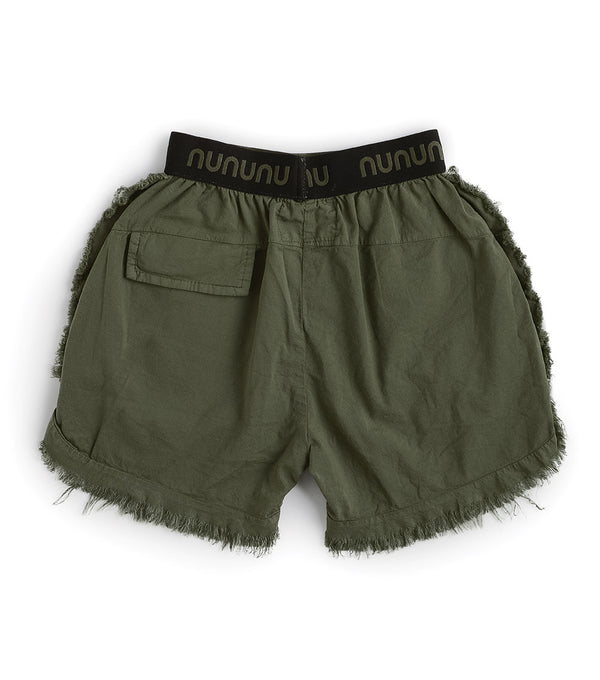 Nununu Airy Ruffled Shorts Olive