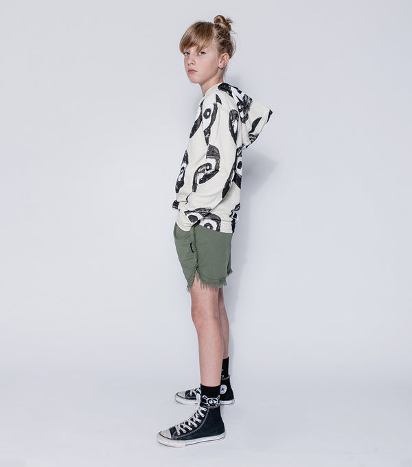 Nununu Airy Ruffled Shorts Olive