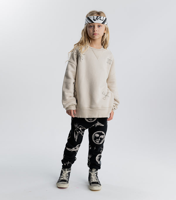 Nununu All Inked Heavy Sweatshirt Smokey Natural