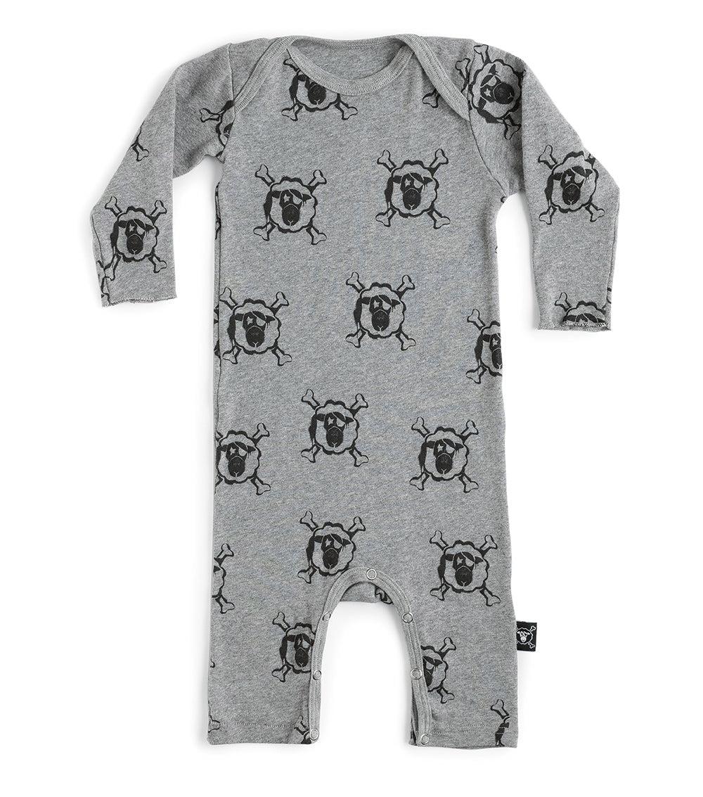 nununu all over blacksheep playsuit heather grey