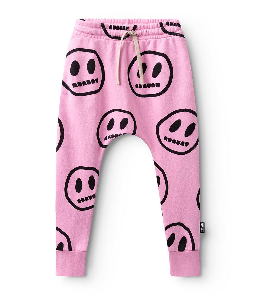 nununu all smiles baggy pants super pink
