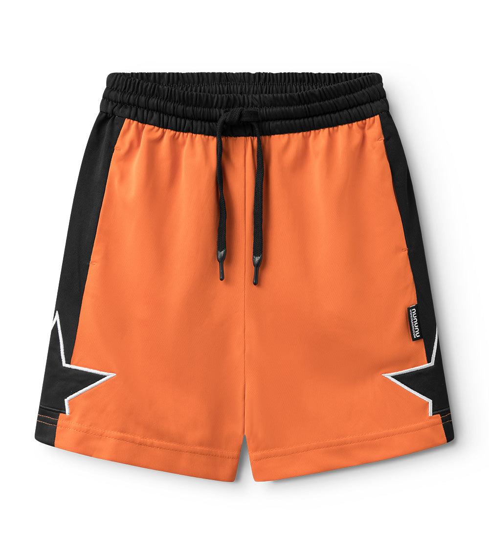 nununu all star sports shorts orange sun