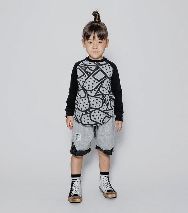 Nununu Bandaid Baseball Shirt Heather Grey