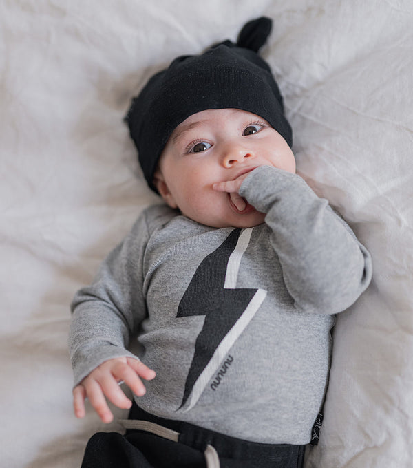 Nununu Bolt Onesie Heather Grey