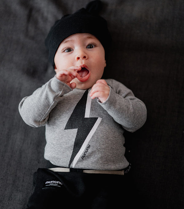 Nununu Bolt Onesie Heather Grey
