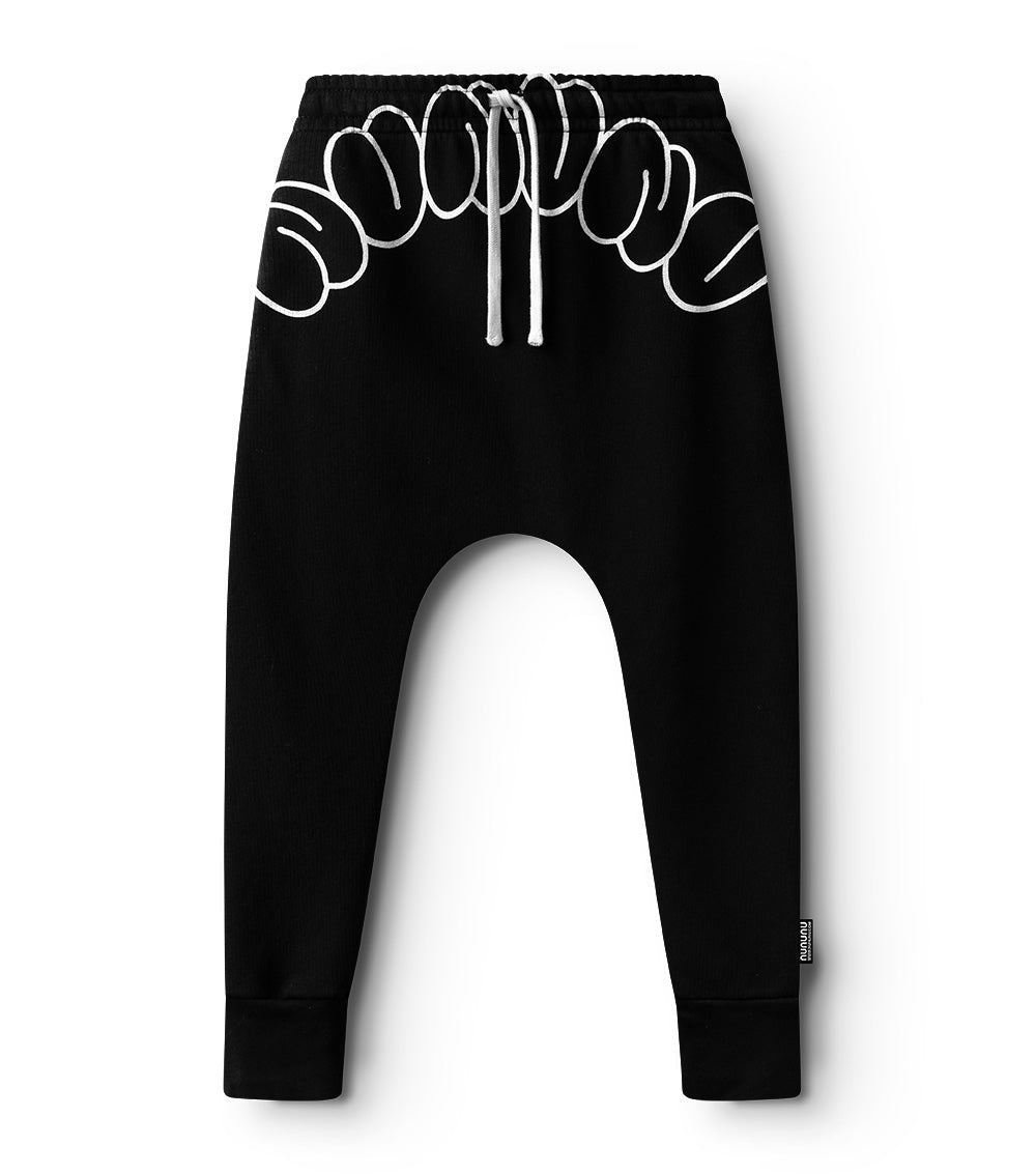 nununu bubbly baggy pants black