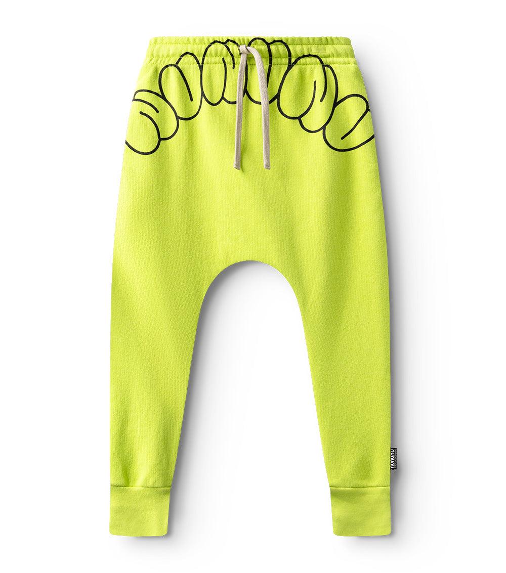 nununu bubbly baggy pants hot lime