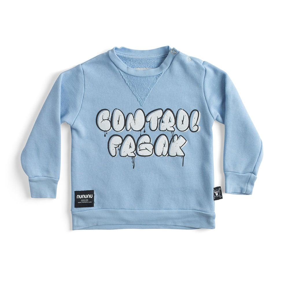 nununu bubbly control freak sweatshirt foggy blue