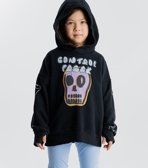 Nununu Bubbly Dizzy Skull Hoodie Black