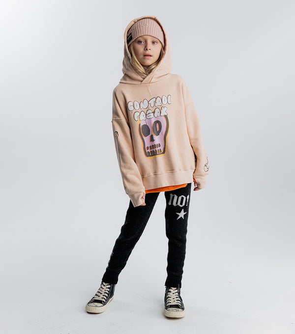 Nununu Bubbly Dizzy Skull Hoodie Nude