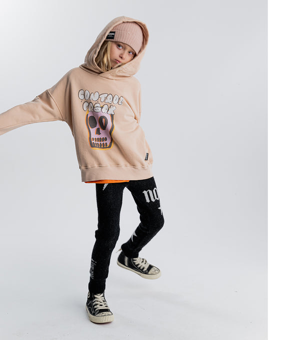 Nununu Bubbly Dizzy Skull Hoodie Nude