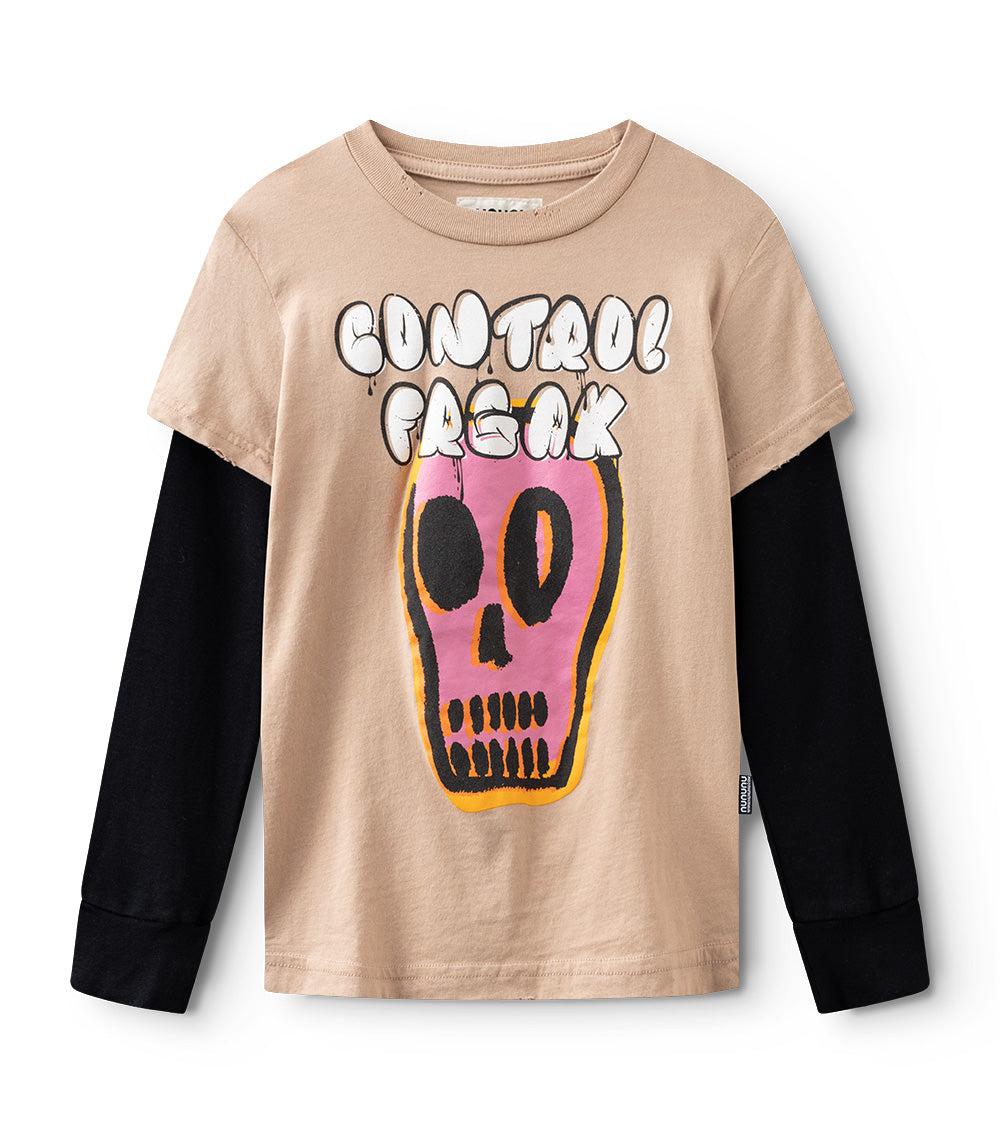 nununu bubbly dizzy skull shirt coffee