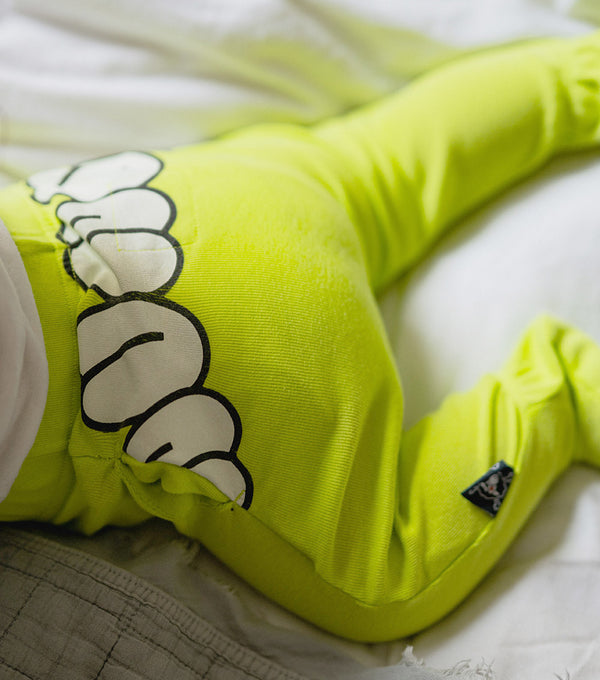 Nununu Bubbly Footed Pants Hot Lime