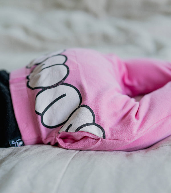 Nununu Bubbly Footed Pants Super Pink