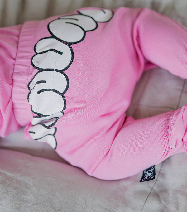 Nununu Bubbly Footed Pants Super Pink