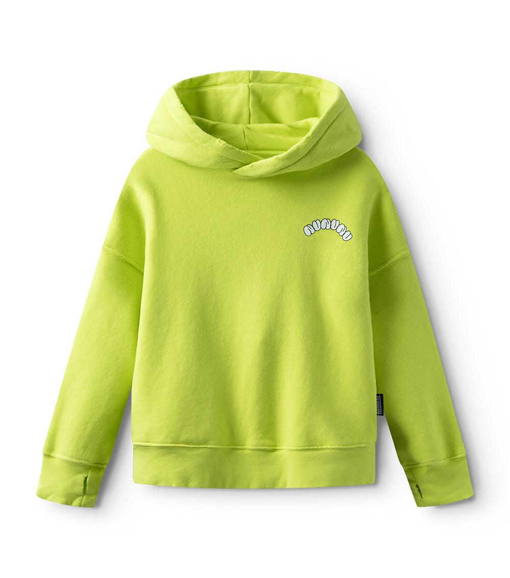 nununu bubbly hoodie hot lime