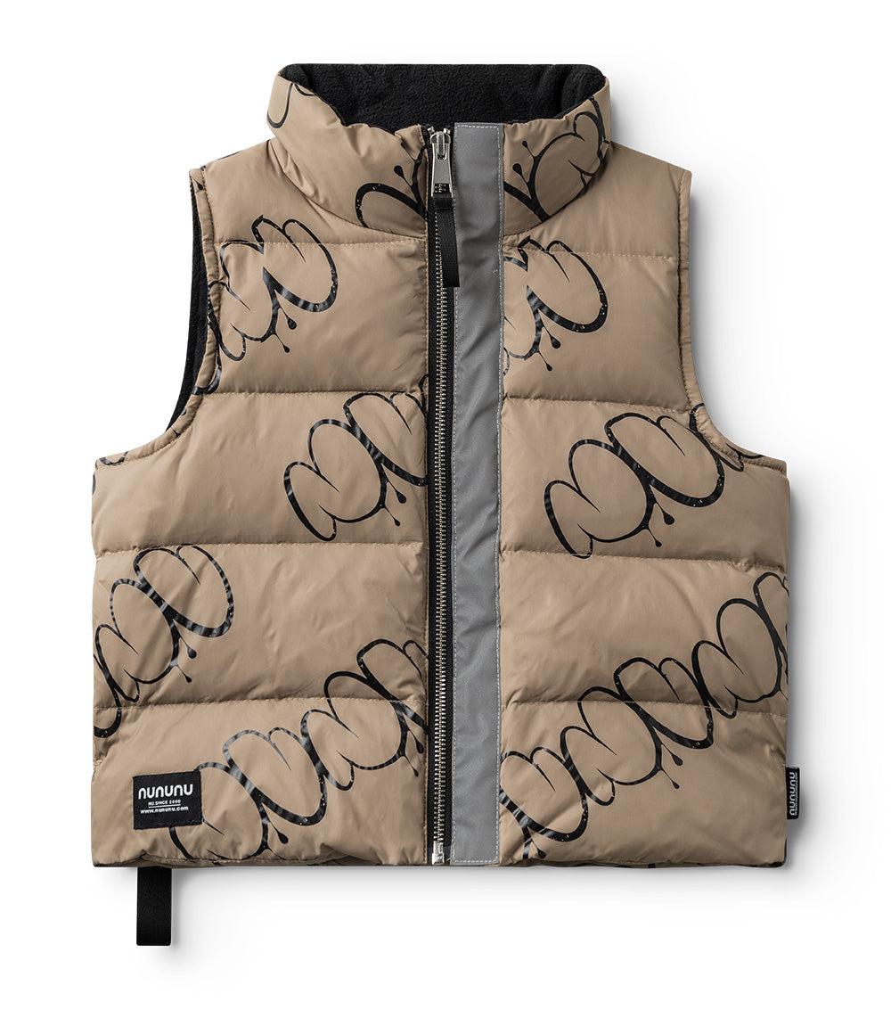 nununu bubbly nununu down vest coffee