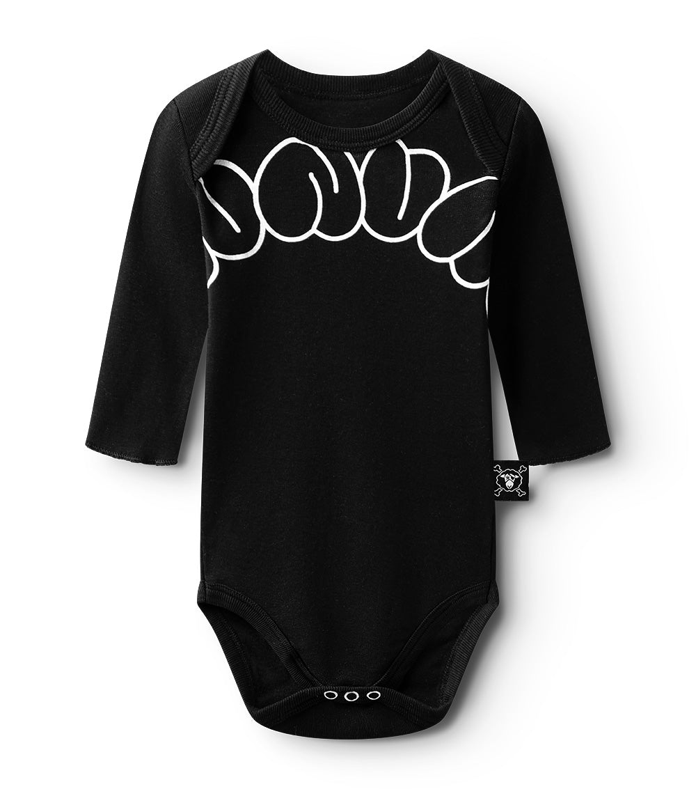 nununu bubbly onesie black