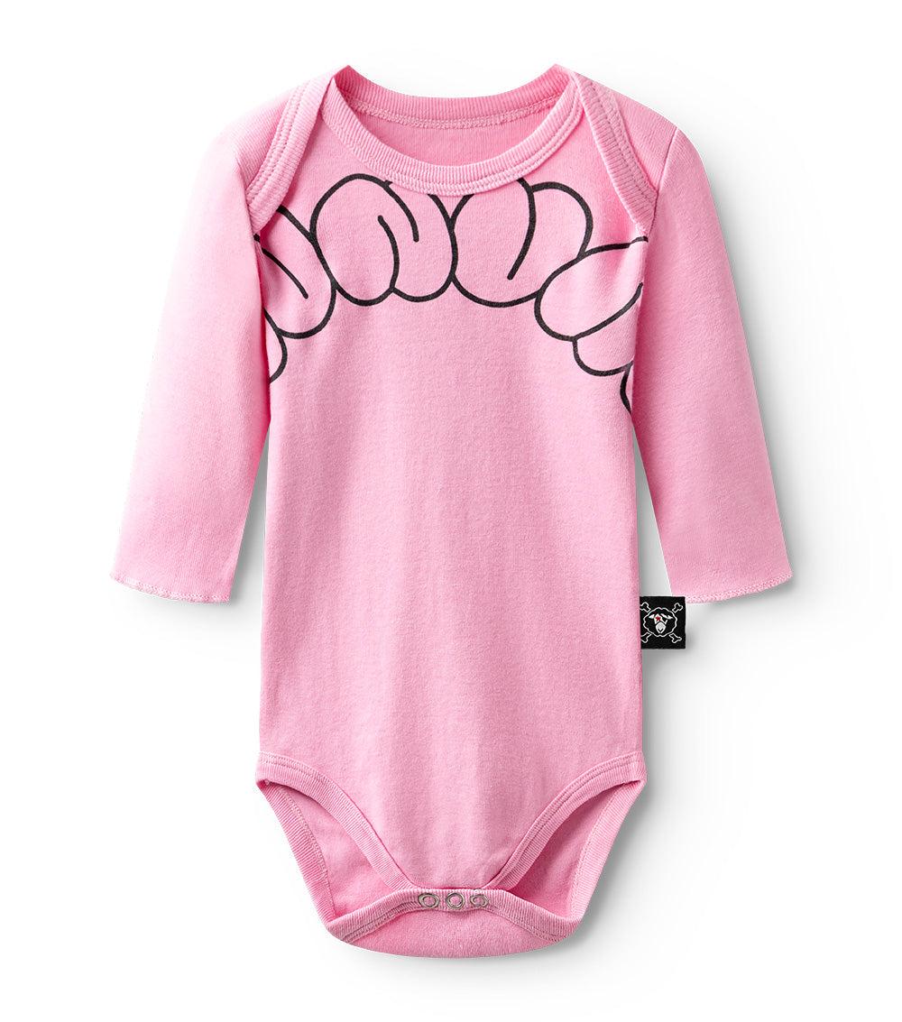 nununu bubbly onesie super pink