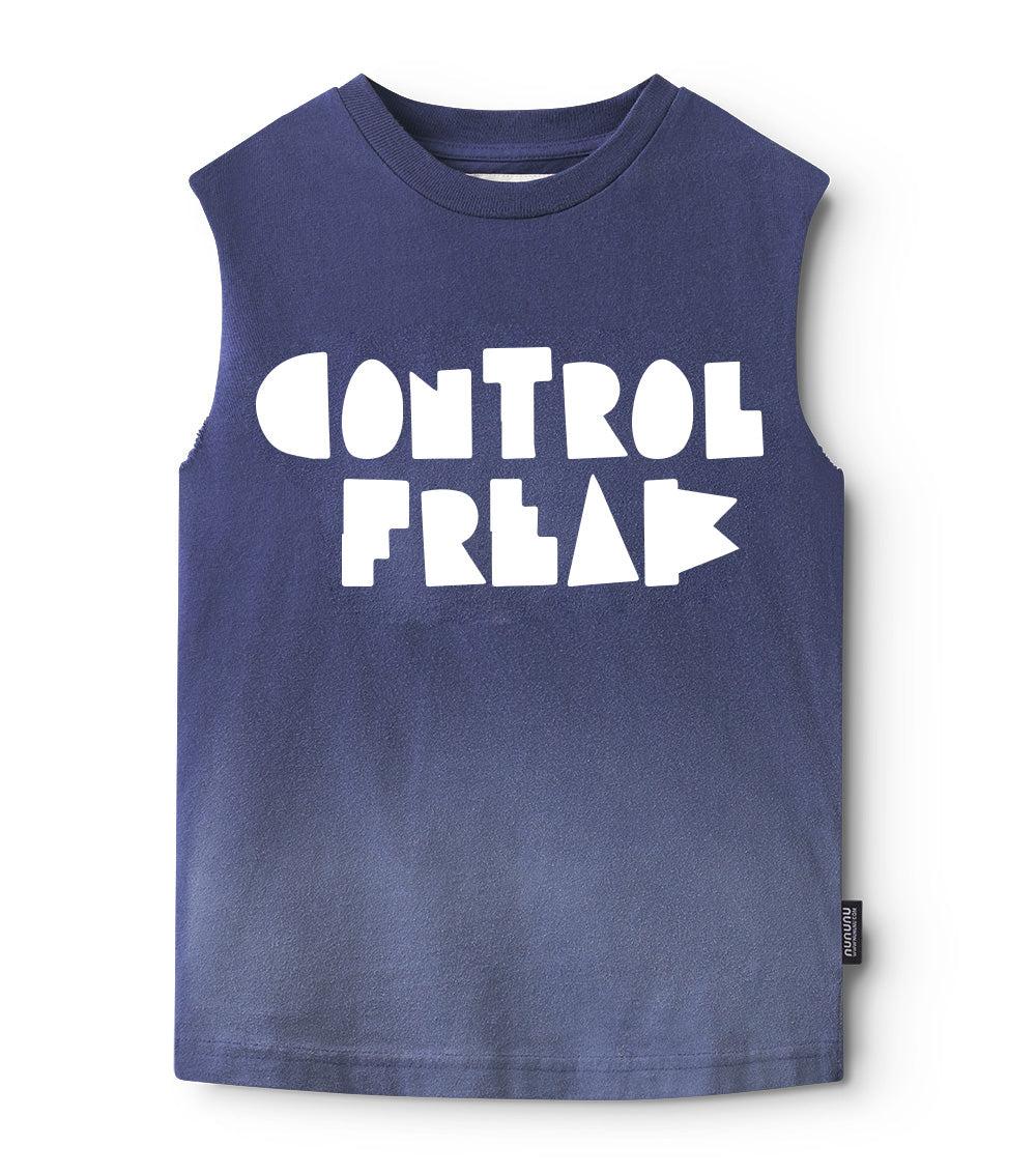 nununu c.f sleeveless shirt indigo