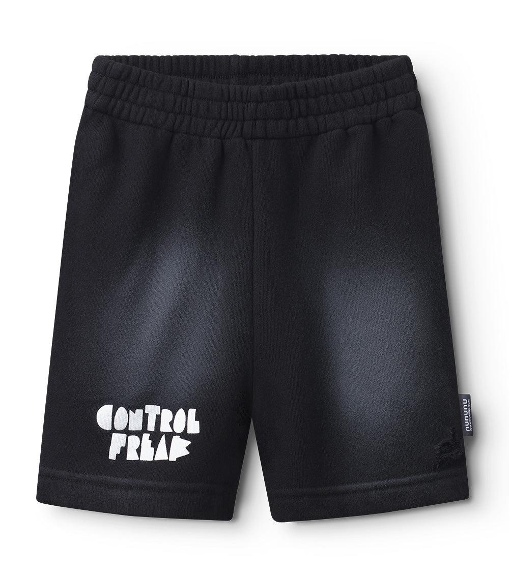 nununu c.f. washed sweatshorts black