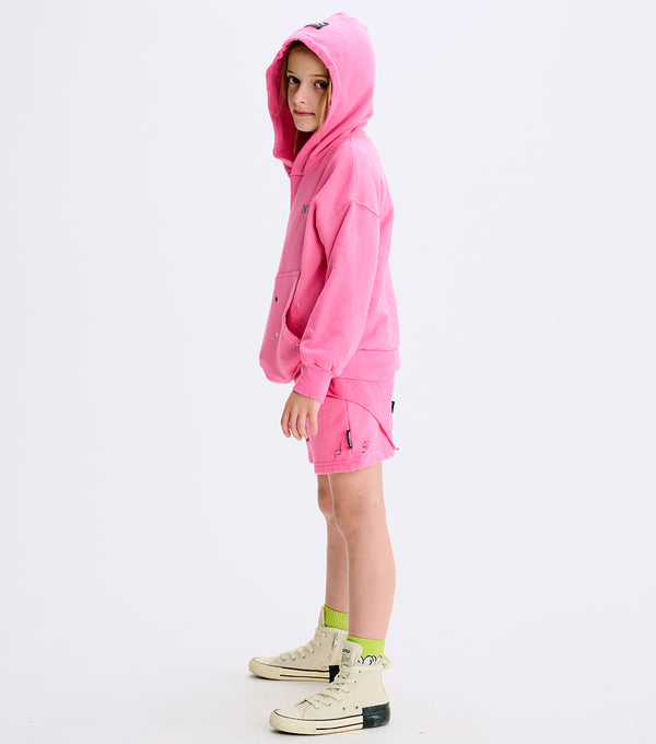Nununu C.f. Washed Sweatshorts Hot Pink
