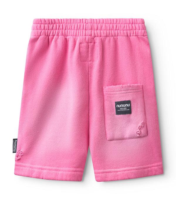 Nununu C.f. Washed Sweatshorts Hot Pink