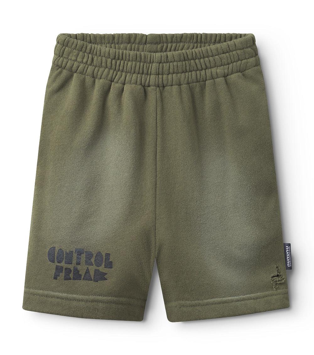nununu c.f. washed sweatshorts olive