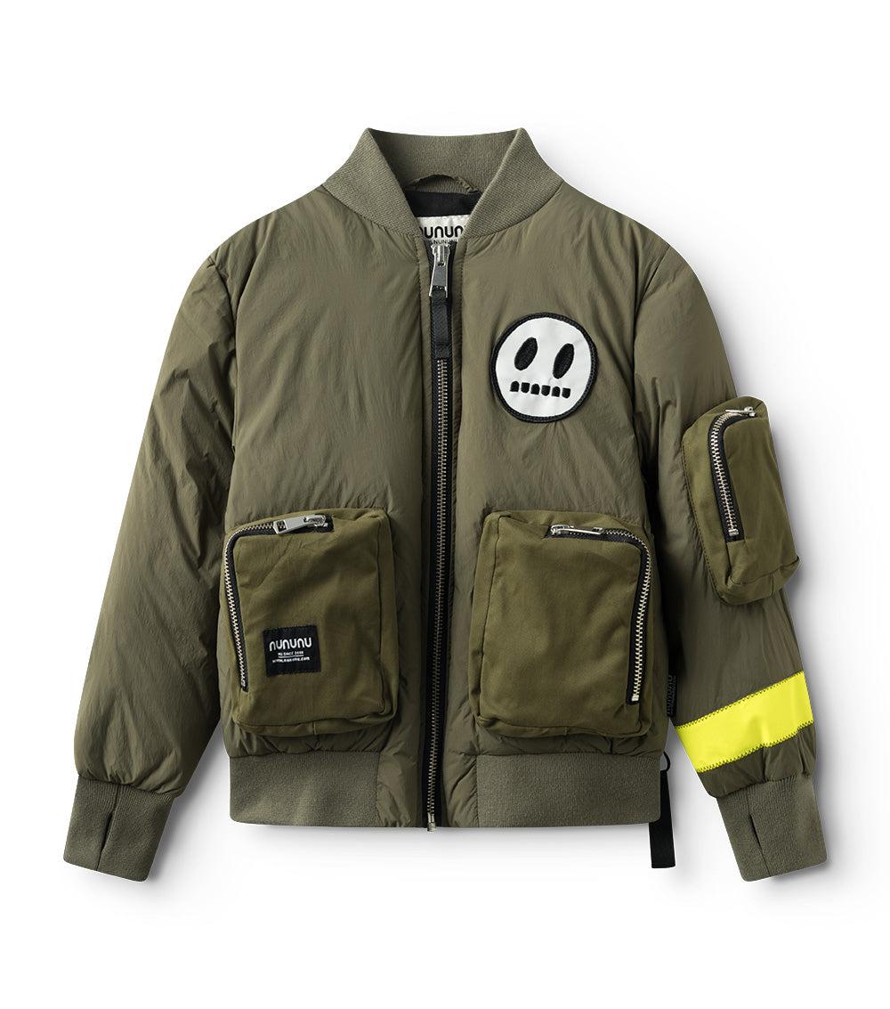 nununu cargo bomber down jacket