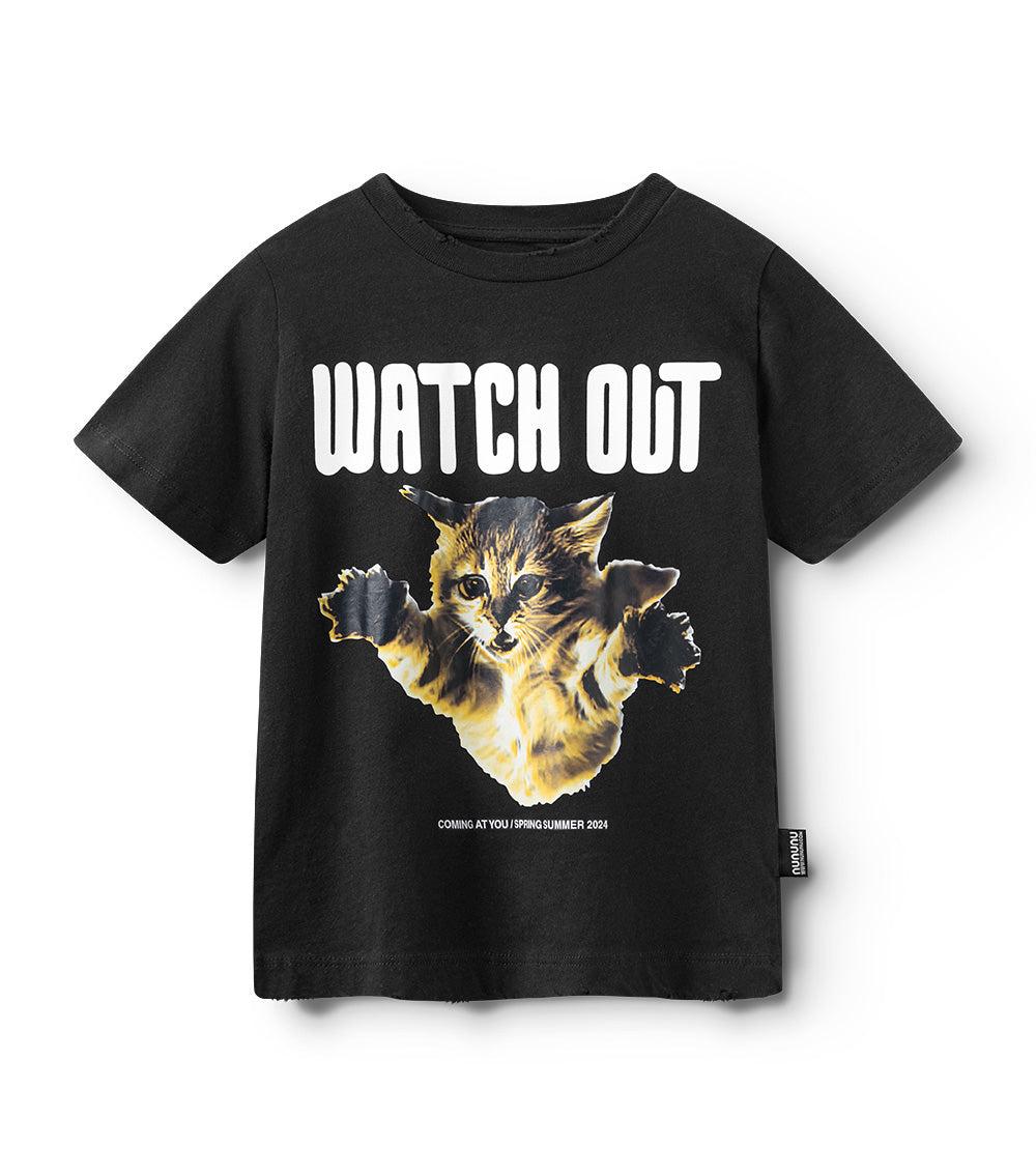 nununu cat-a-tonic t-shirt black
